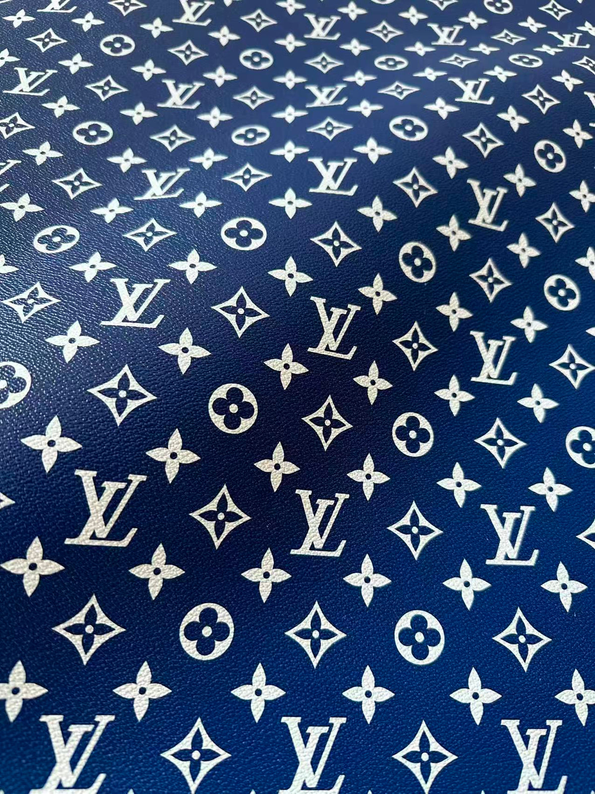 Classic Michigan University Blue Vinyl Leather Fabric For Handmade Handicraft Goods