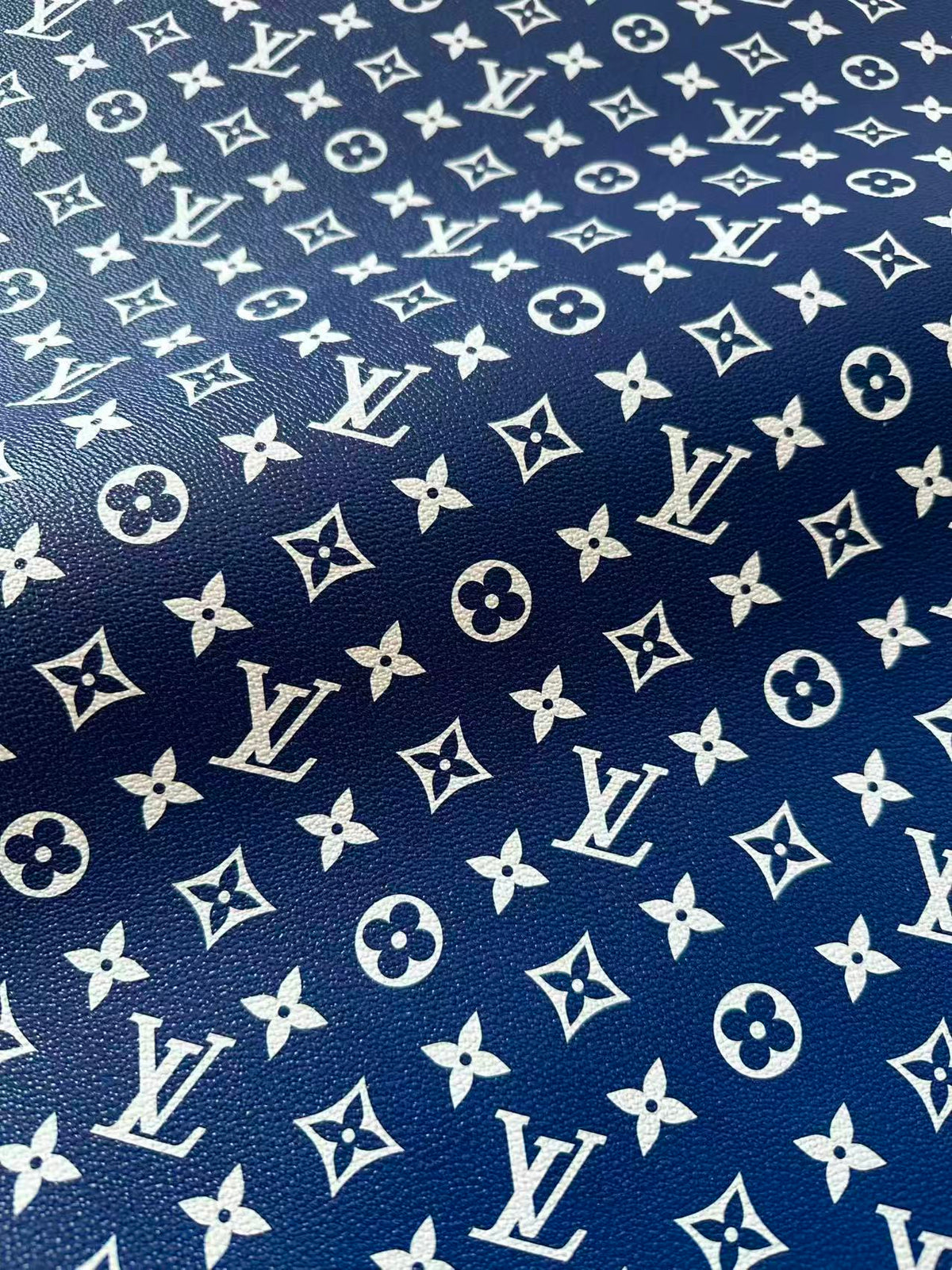 Classic Michigan University Blue Vinyl Leather Fabric For Handmade Handicraft Goods