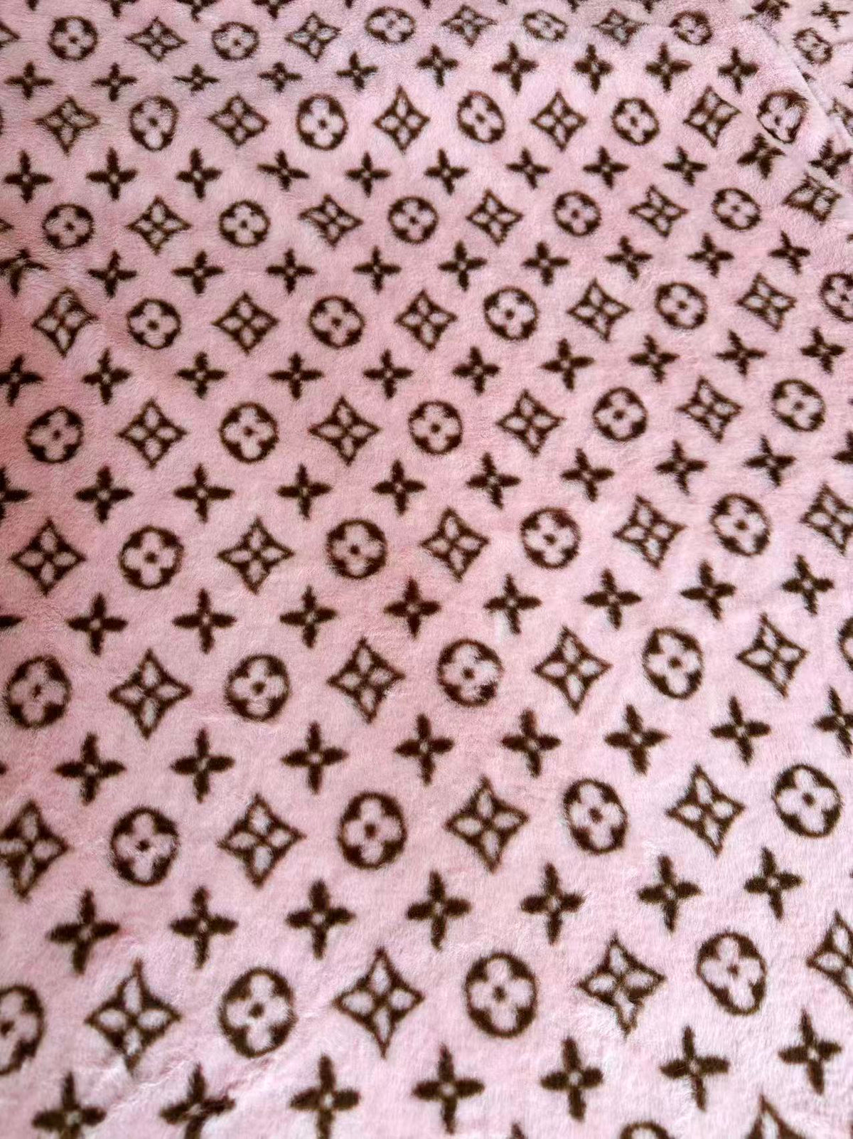 Fashion LV design Pink No LOGO Rabbit Plush Fur Fabric, Cony Fabric For Handmade Clothing ,Bags ,Shoes and Handicrafts By Yards