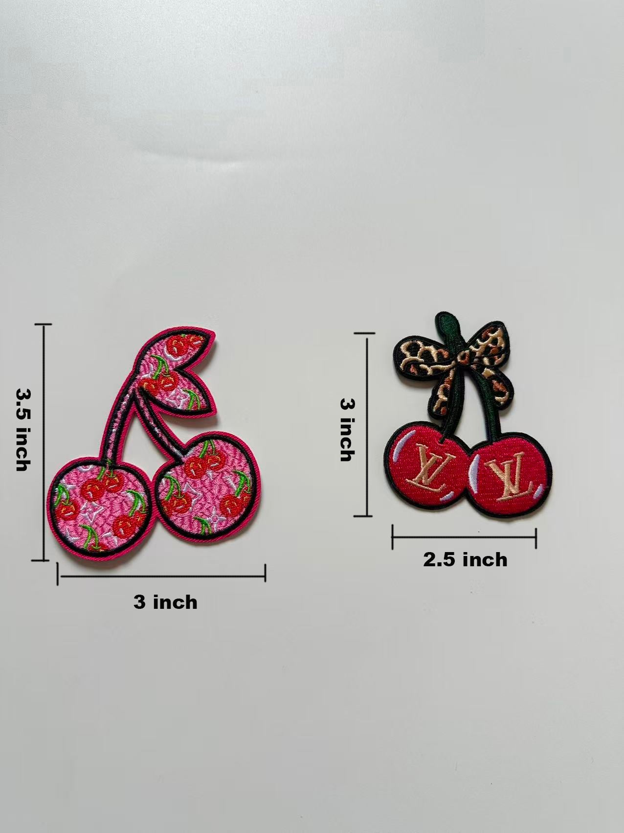 Craft Embroidery LV Cherry Jacquard Patches For Customized Jacket