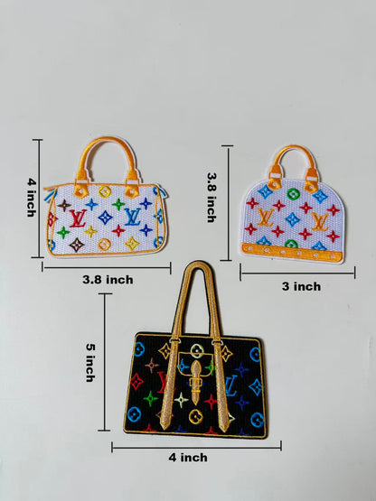 Craft Embroidery LV Suitcase Jacquard Patches For Customized Clothing